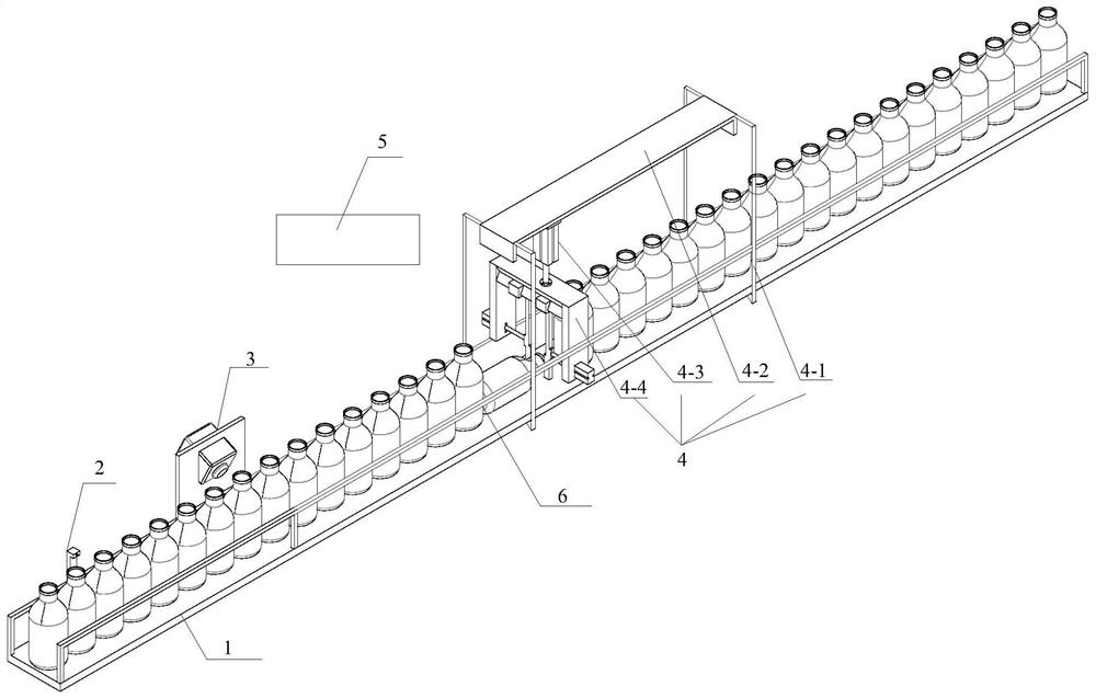 An automatic uprighting device and method for inverted bottles in a production line