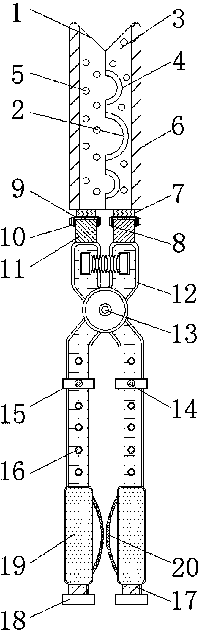 Telescopic gardening branch cutting knife convenient to detach and install