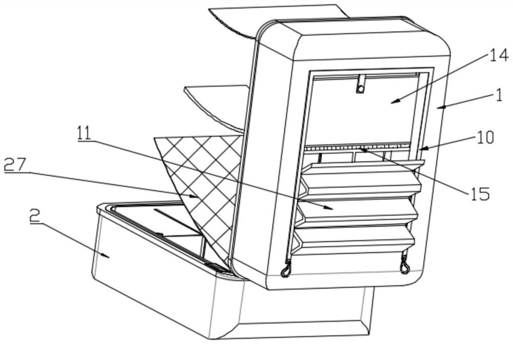 Noise reduction type luggage case with internal space convenient to classify and arrange