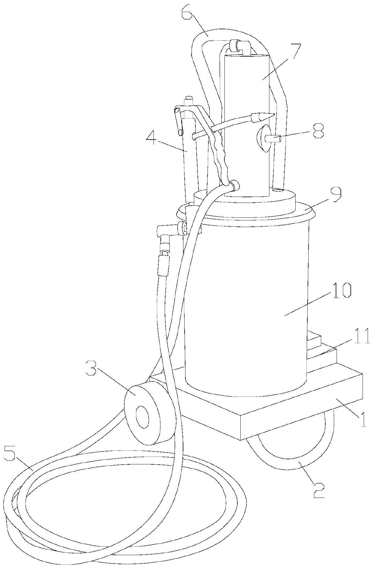 Lubricant filling machine for construction machinery