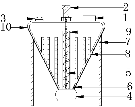 Single cone heat pipe spiral dryer