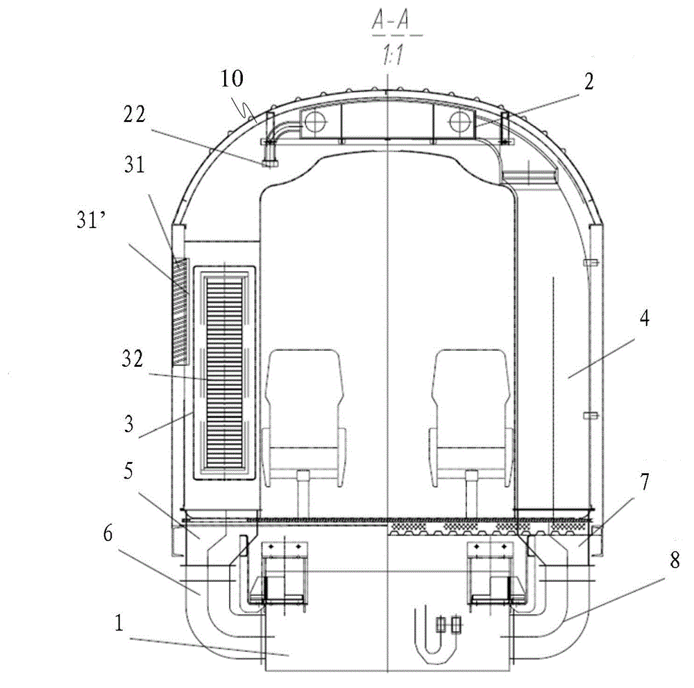 Air-conditioning ventilation system for rail passenger car and rail passenger car