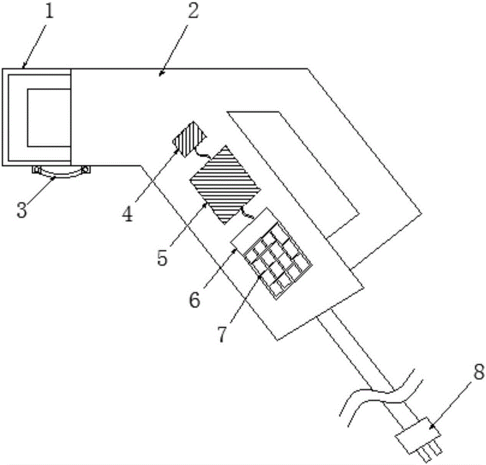 Electric vehicle charging gun with password protection function