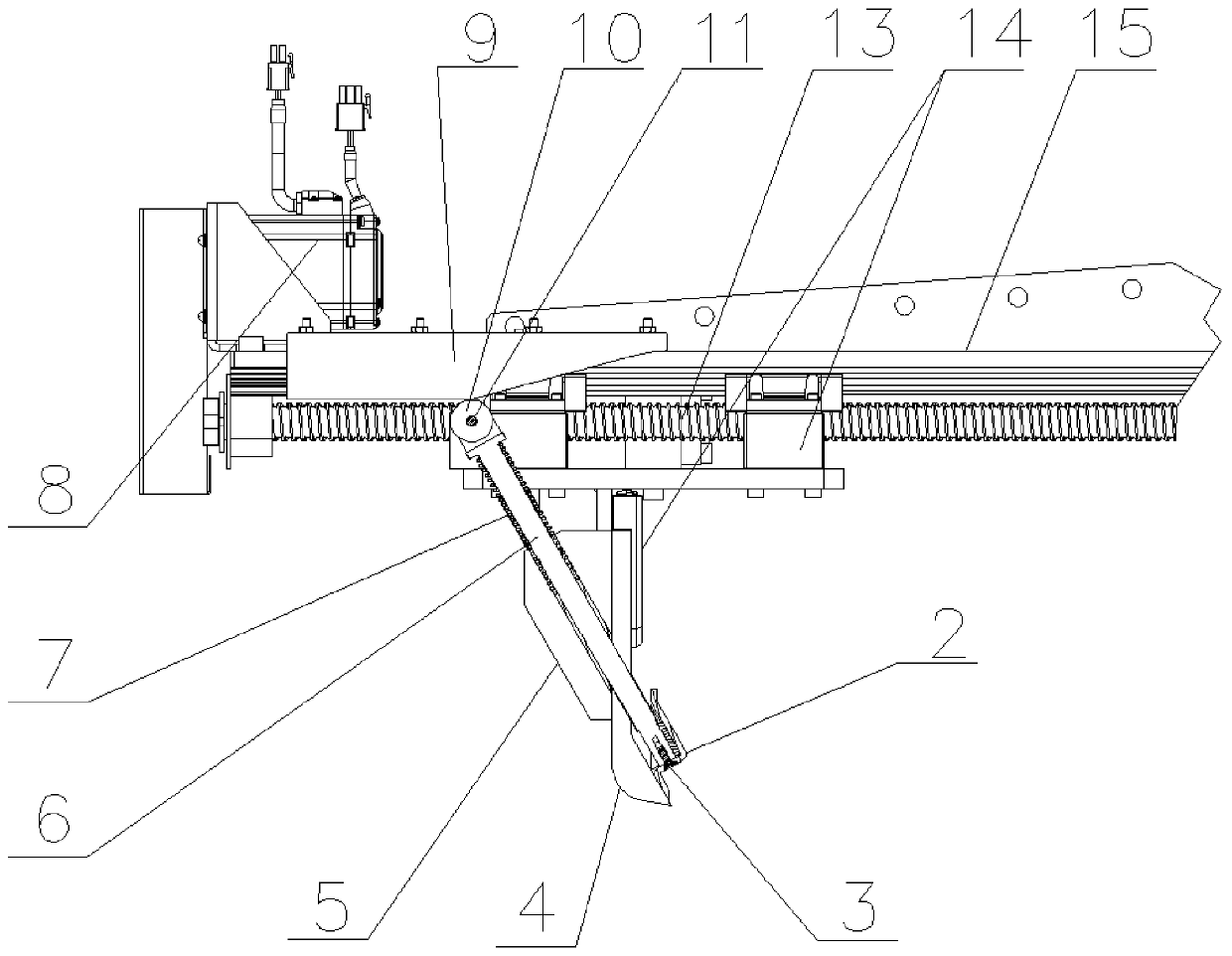 Scraping device with scrapers on scraping blades