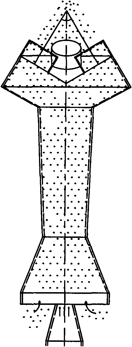 Straw fuel warm air air-conditioning heating device