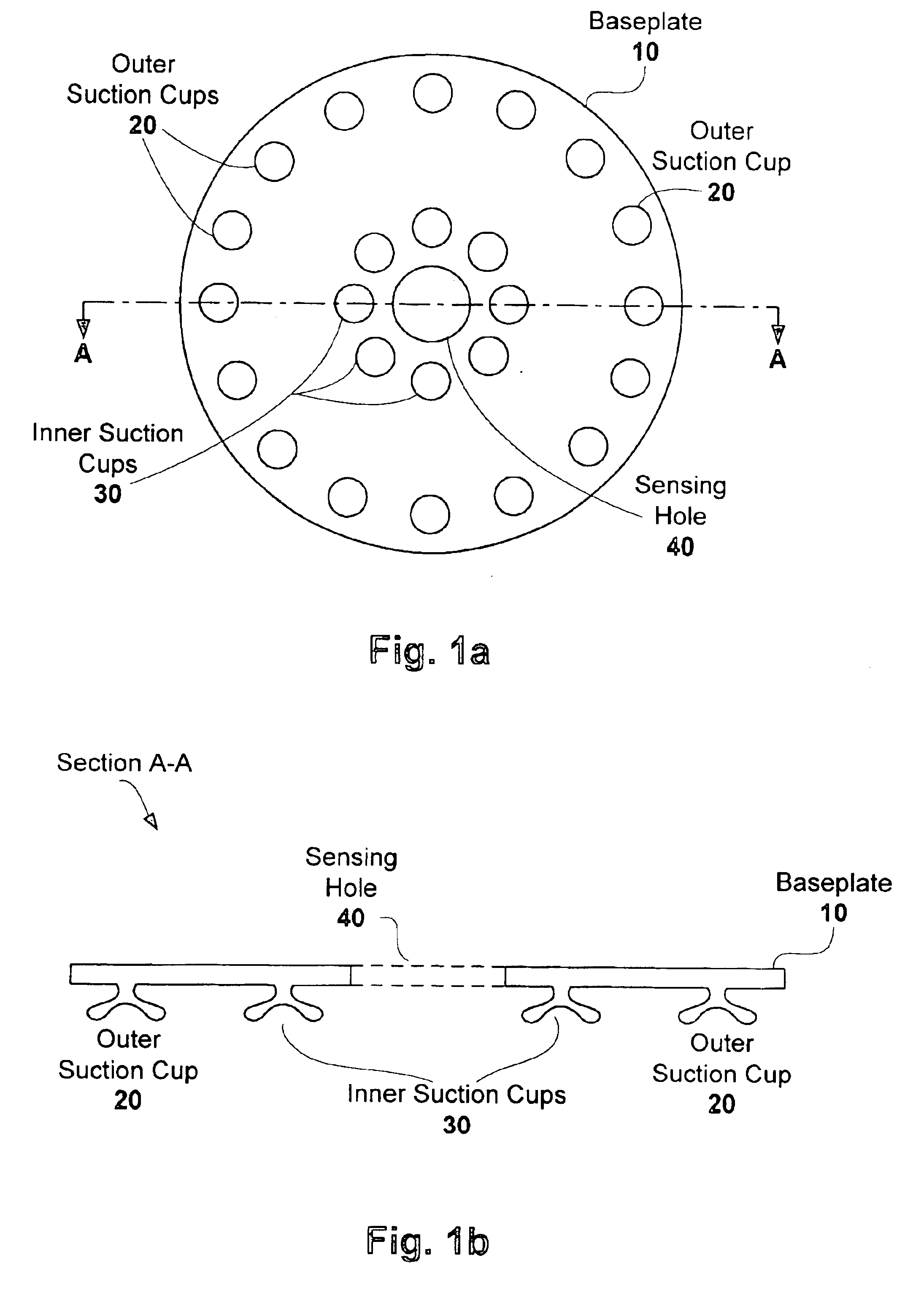 Sensor with suction cup array mount