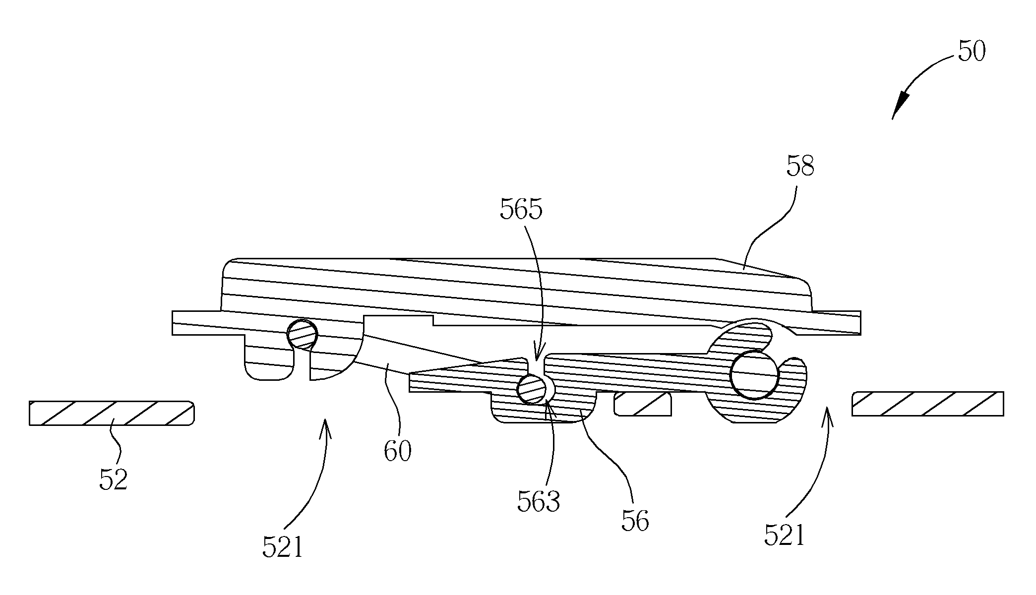 Input device with swing operation