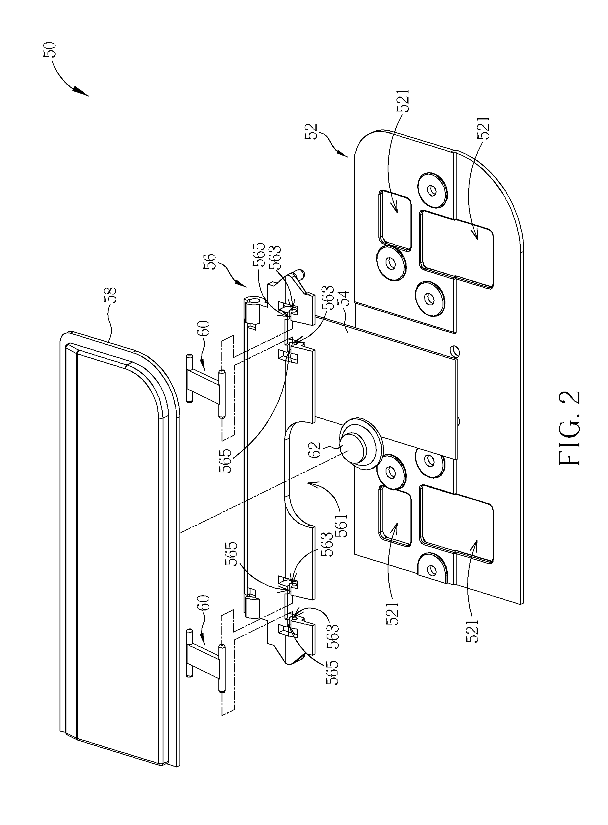 Input device with swing operation