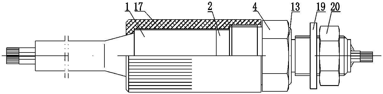 Watertight connector with skeleton-free structure