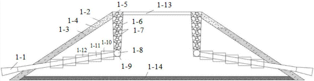 Single-slope drainage system in seasonal water immersion roadbed