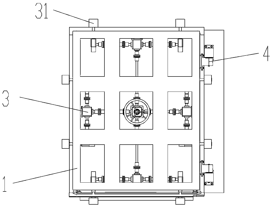 Uniformly-locked sealed protection door with transition threshold