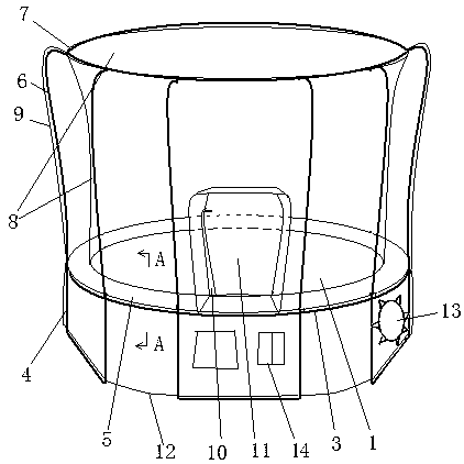 Double-net safety trampoline