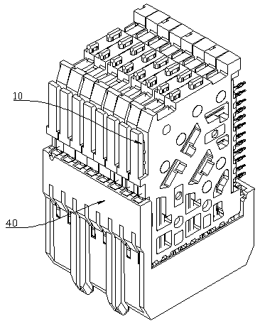 Shielding component and module structure for high-speed connector, and high-speed connector