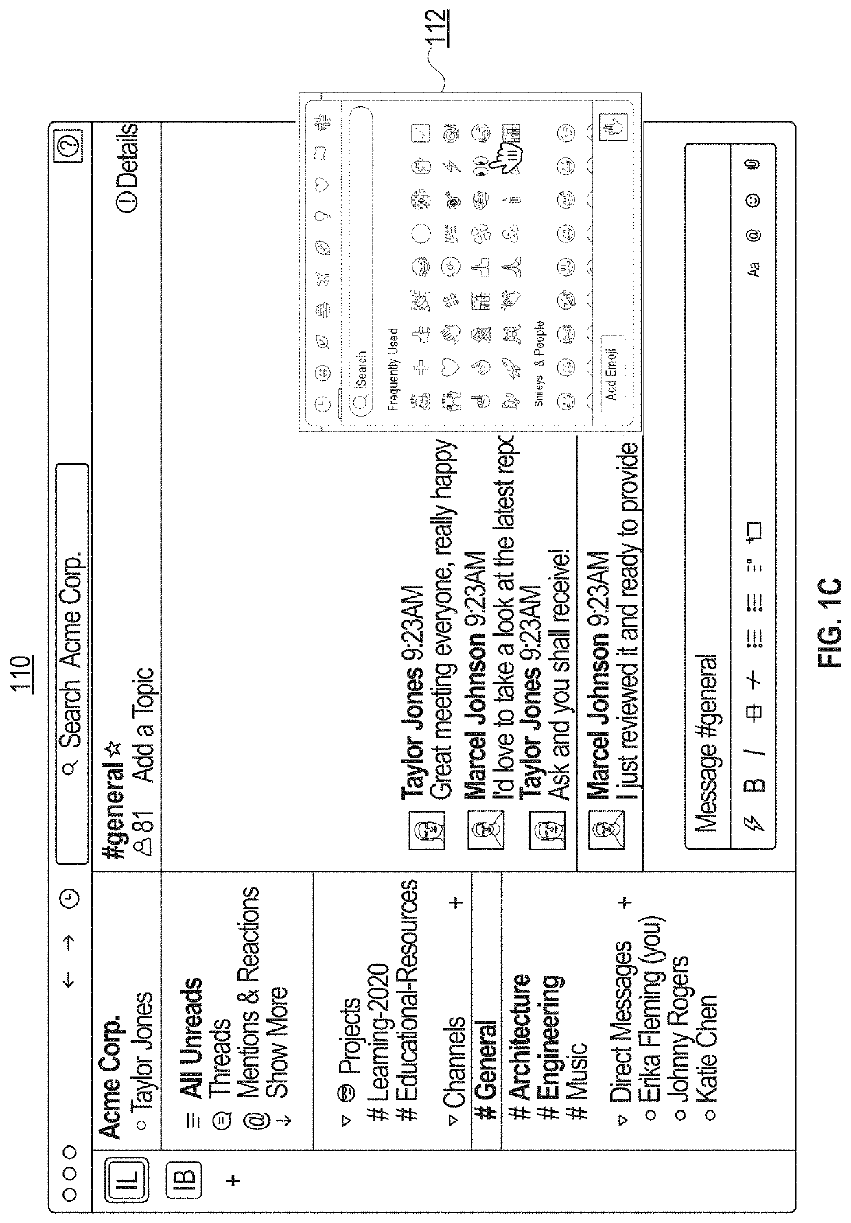 System and method for reacting to messages