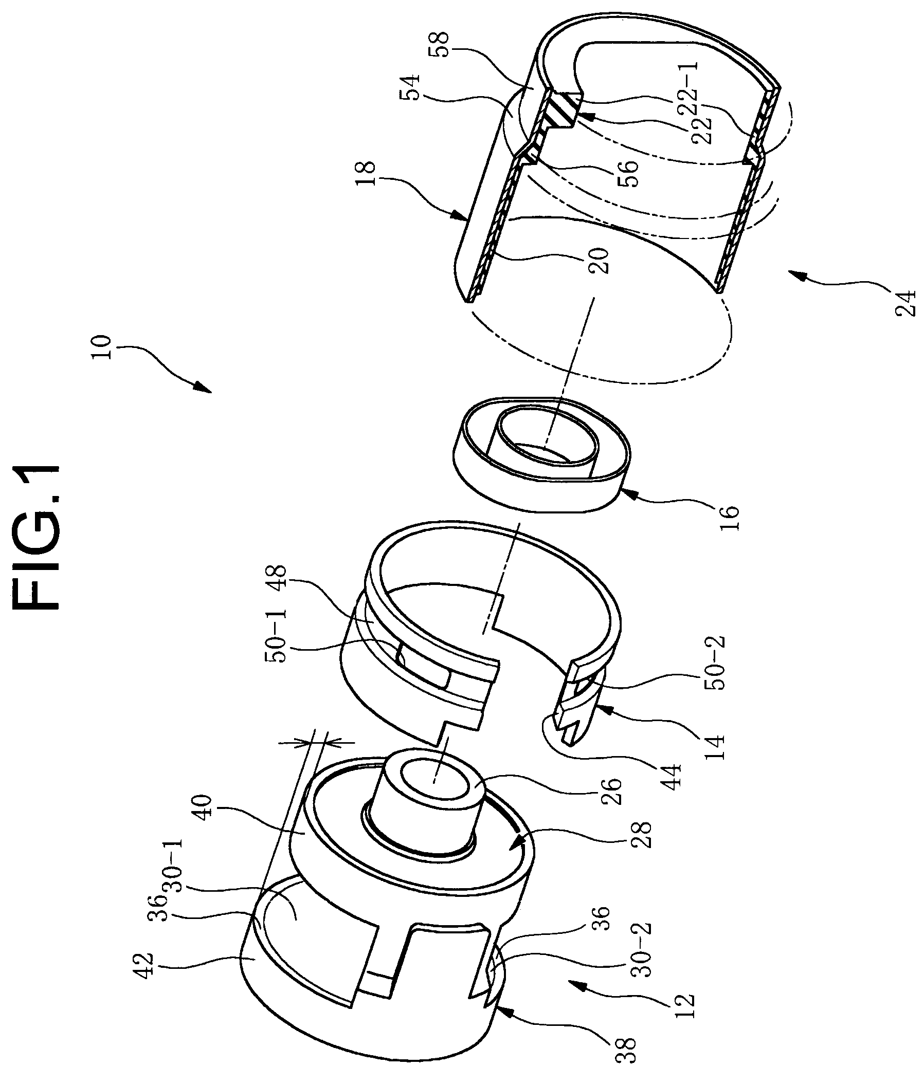 Fluid-filled vibration damping bushing