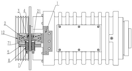 A easy -to -maintain -maintenance -induced gap brake