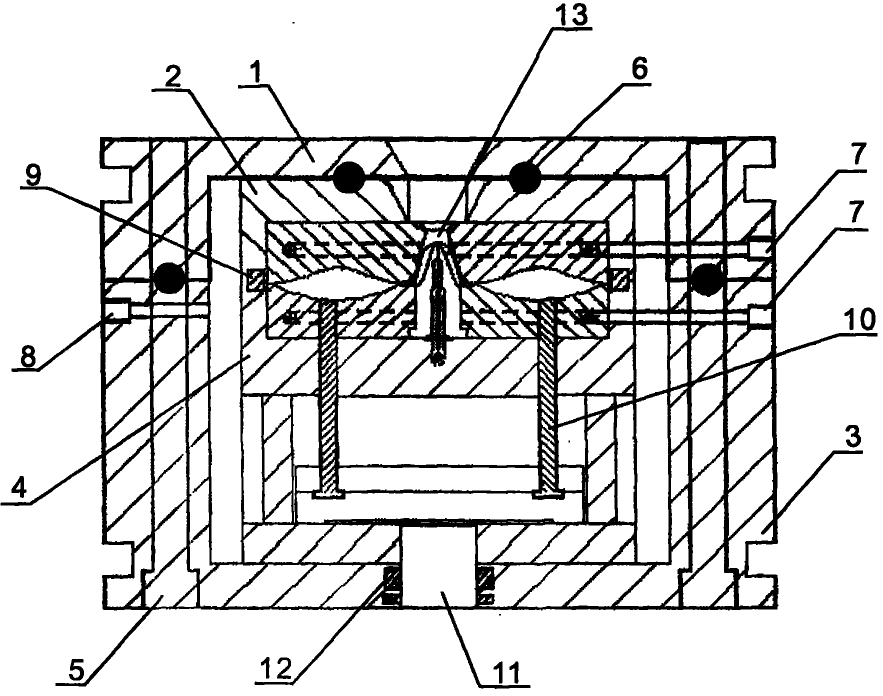 Fully sealed mold ultra-high vacuum die-casting and injection molding device and operation method