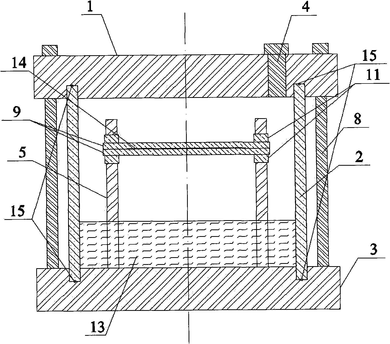 Test device for measuring soil suction by filter paper method