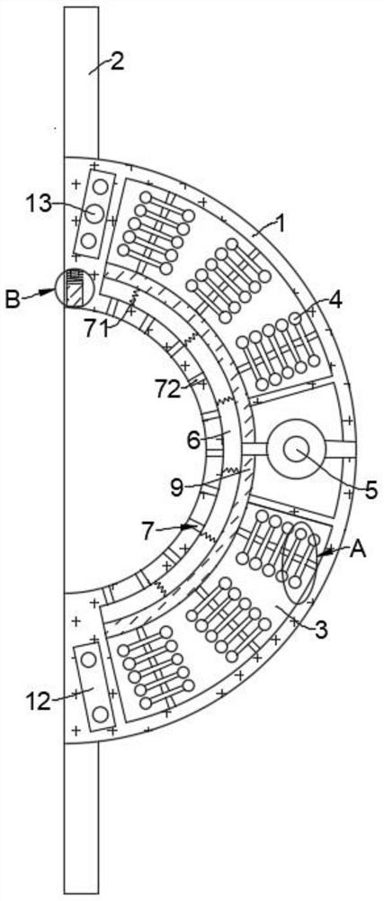 Low-wind-resistance protection device for preventing pantograph from icing