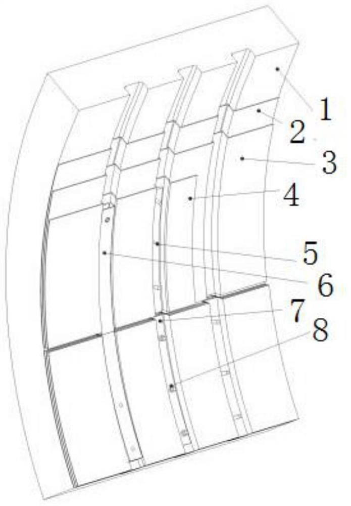 Reinforcing protection treatment method for tunnel lining defects