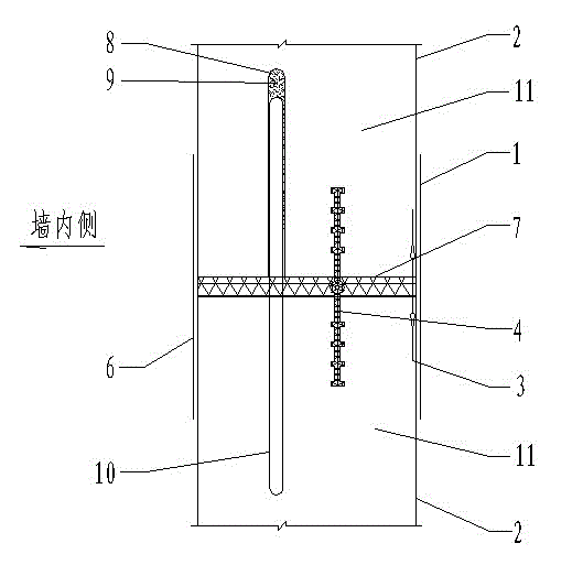 Induced crack structure of frame bridge