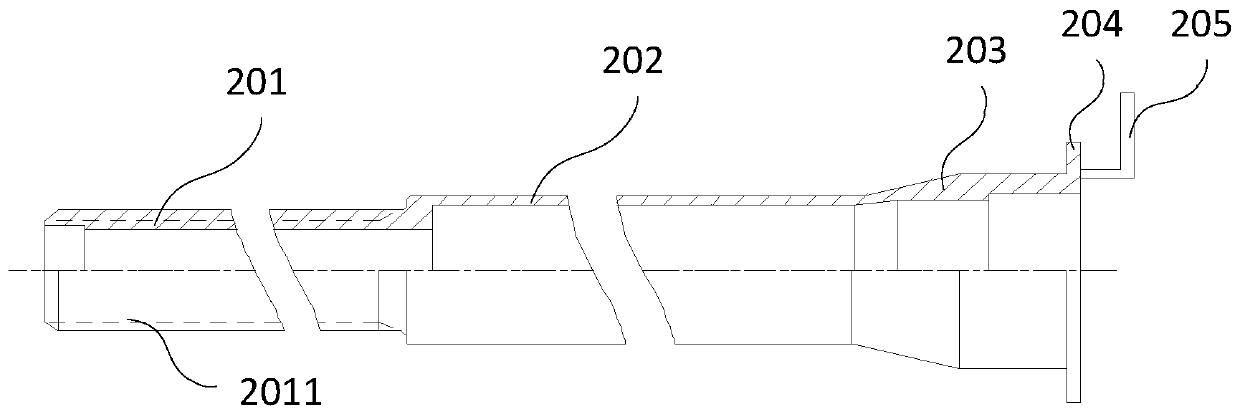 Centering core shaft and unrolling device