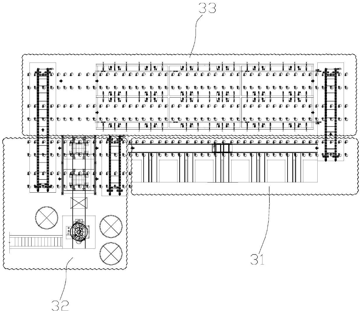 Combined three-dimensional curing kiln concrete member production line and using method thereof