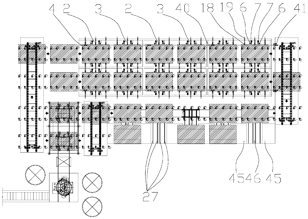 Combined three-dimensional curing kiln concrete member production line and using method thereof