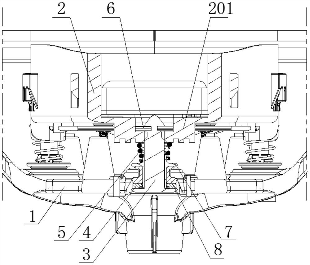 Automobile steering wheel vibration reduction structure