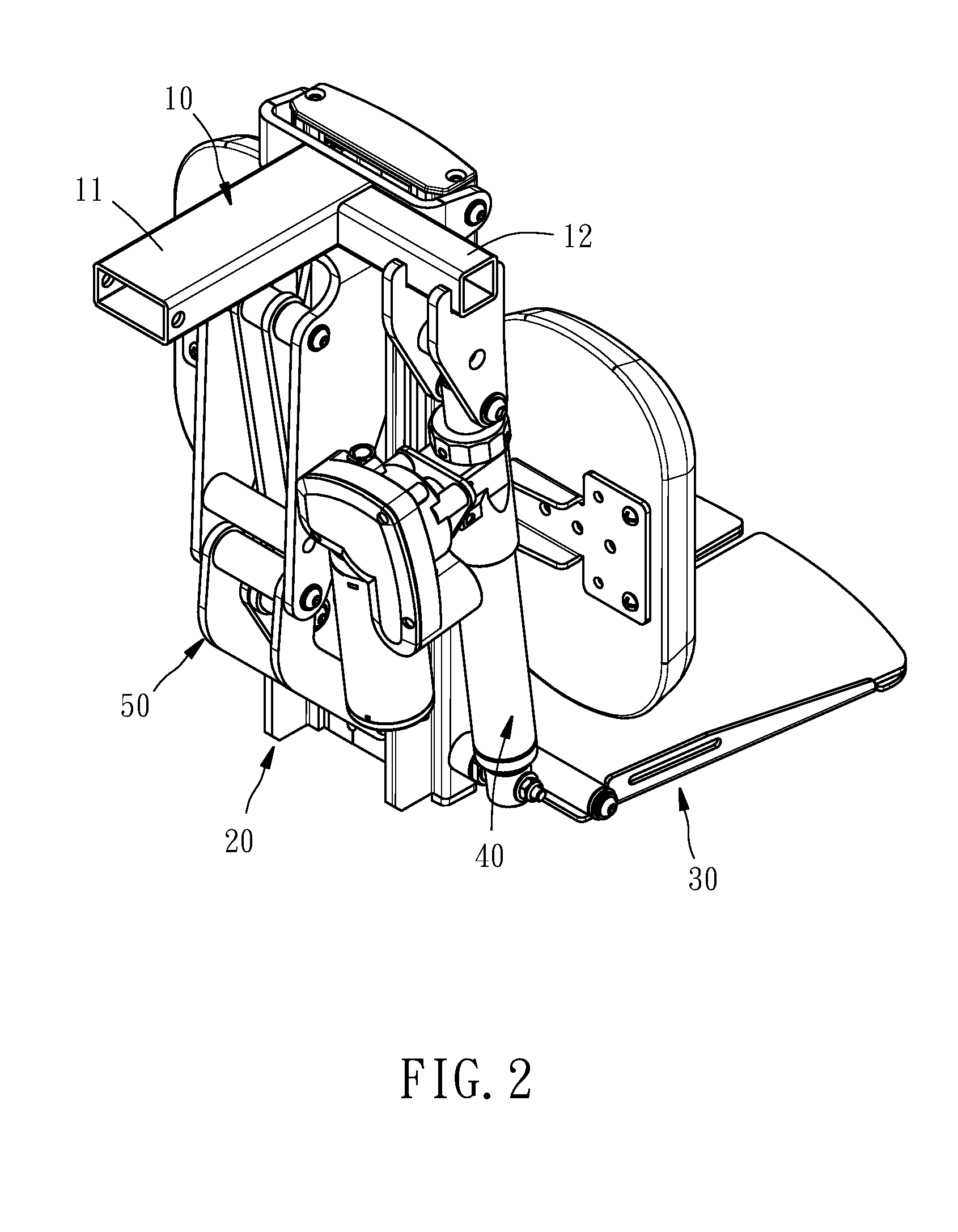 Leg rest device of power vehicle