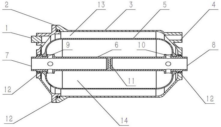 Fluid storage supplementing device and hydraulic system