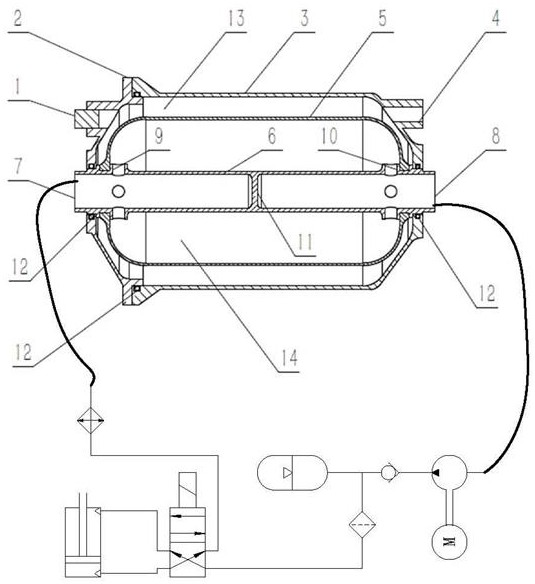 Fluid storage supplementing device and hydraulic system