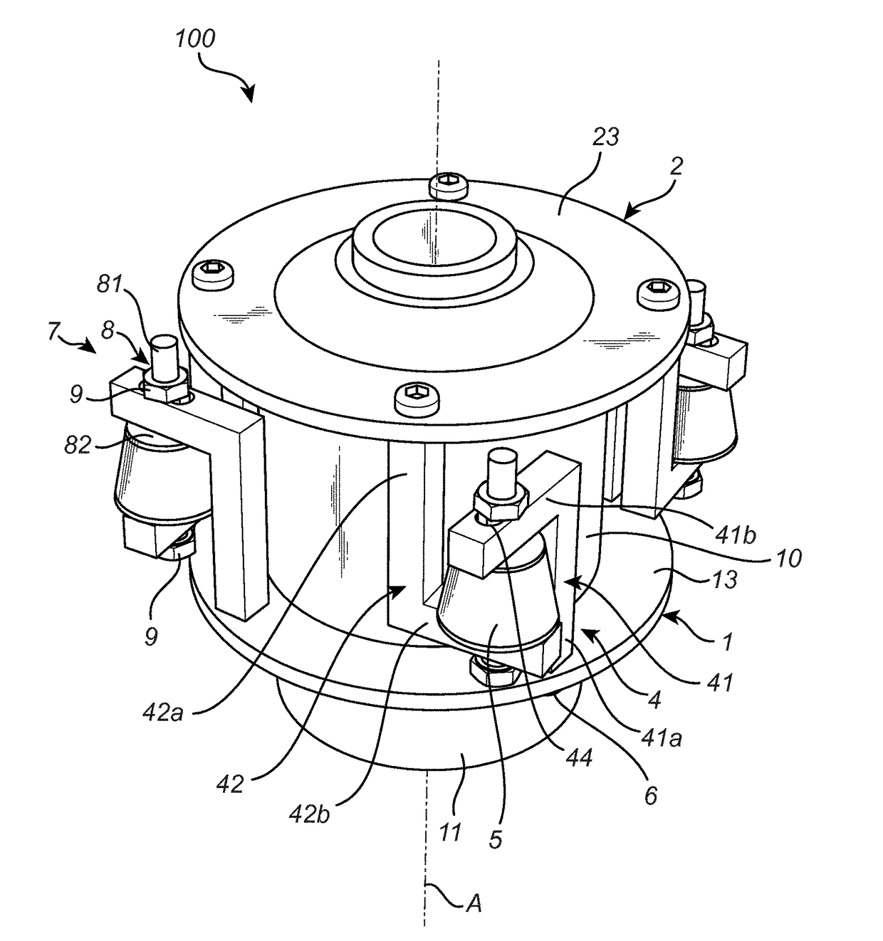 A vibration damping connector and use of the vibration damping connector