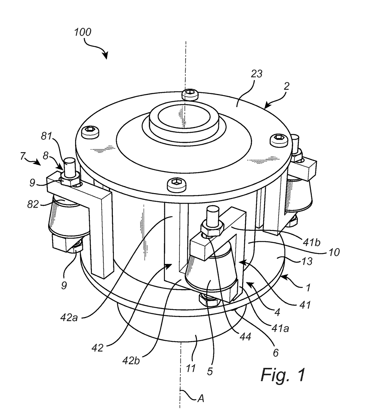 A vibration damping connector and use of the vibration damping connector