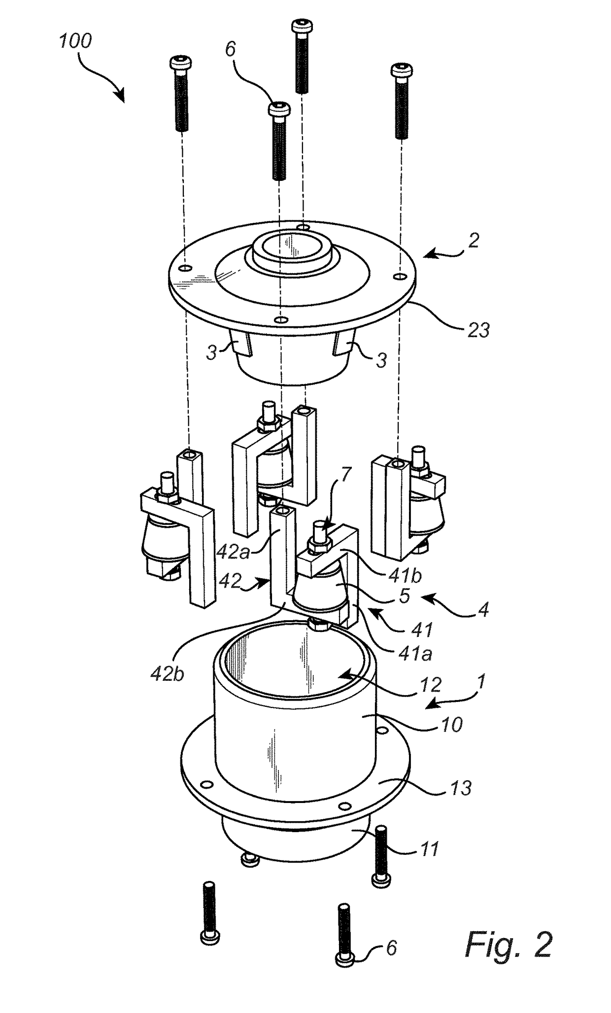 A vibration damping connector and use of the vibration damping connector