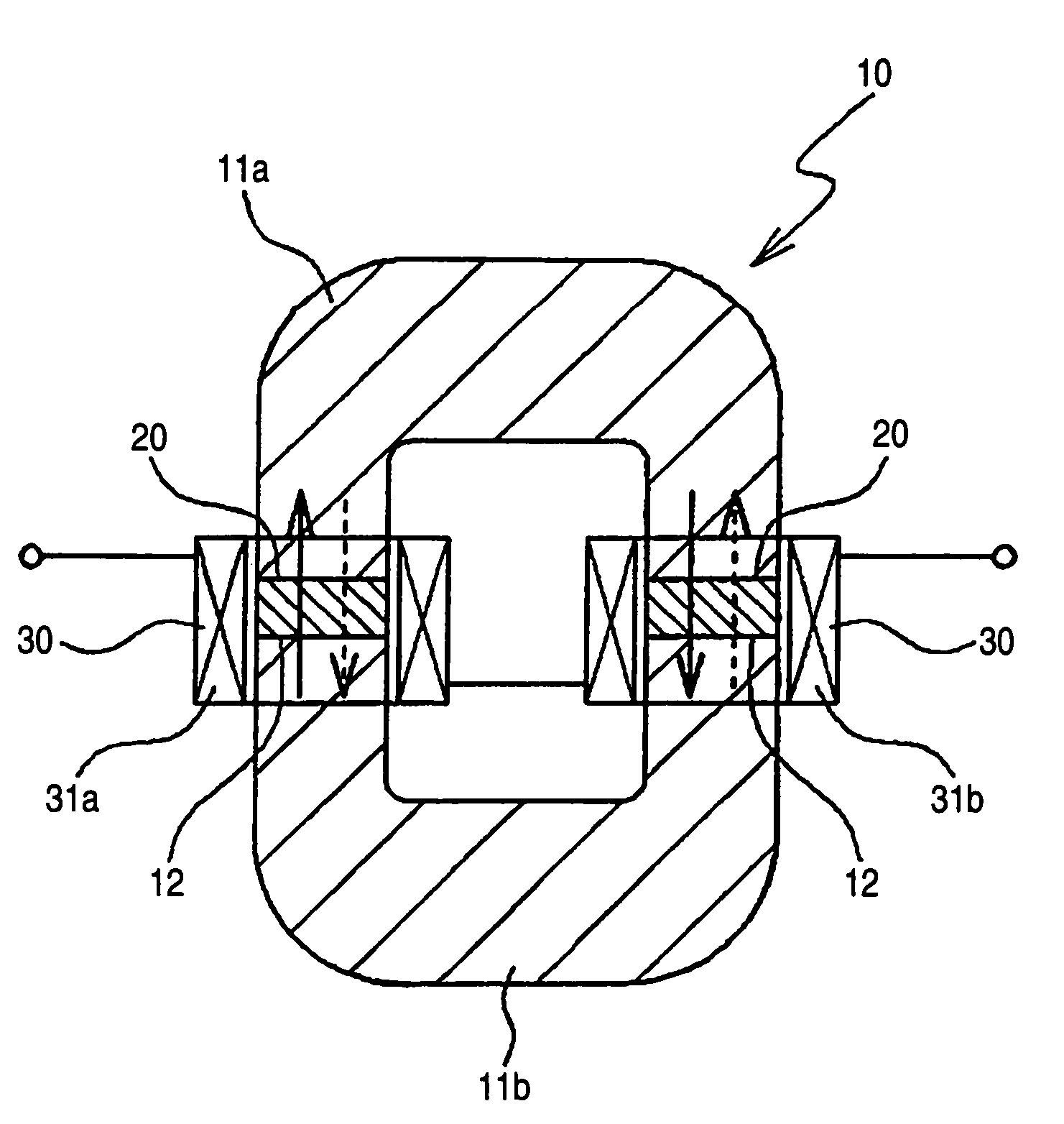 Bond magnet for direct current reactor and direct current reactor