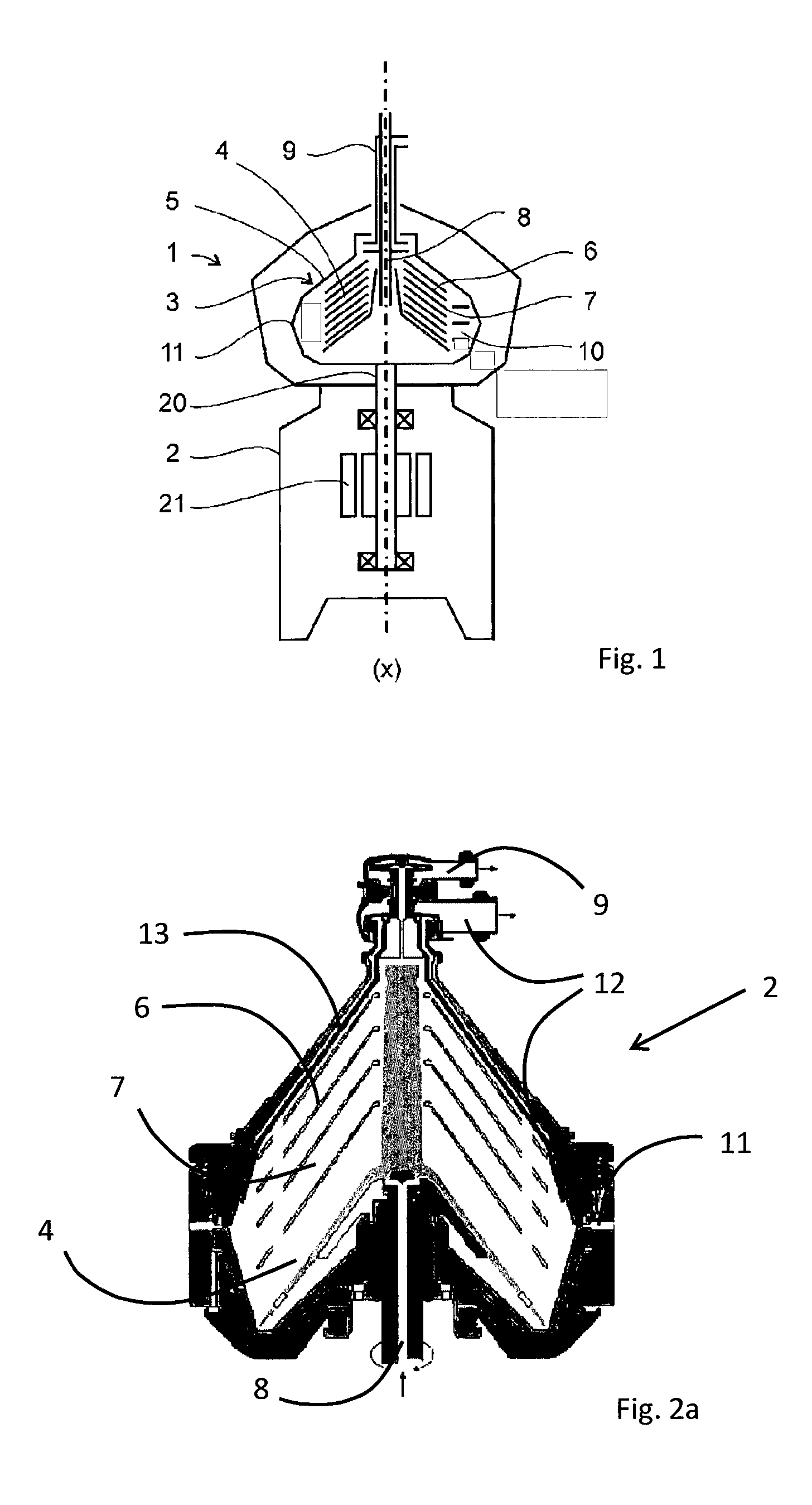 Centrifugal separator with Anti-fouling properties