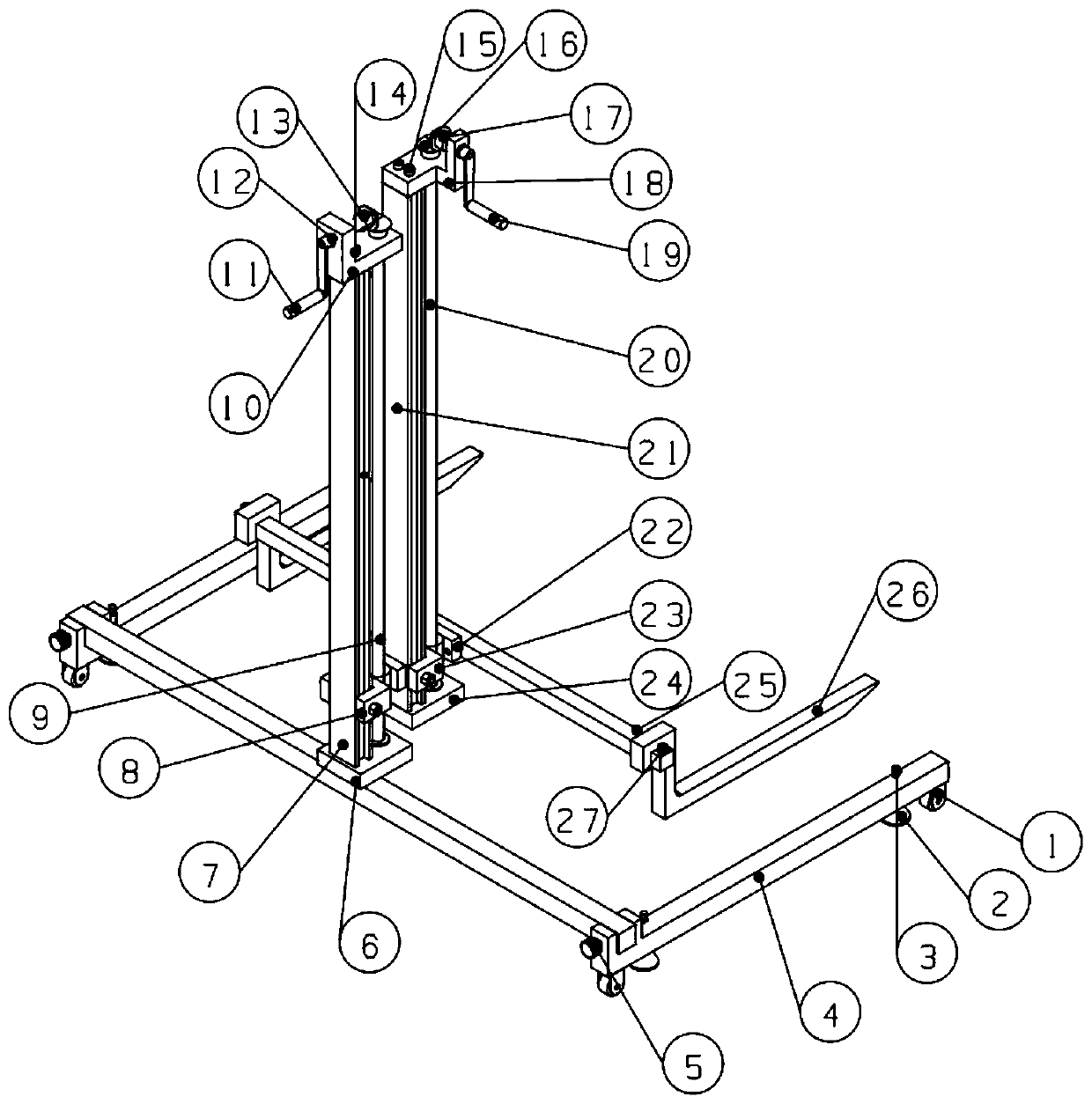 A simple maintenance forklift