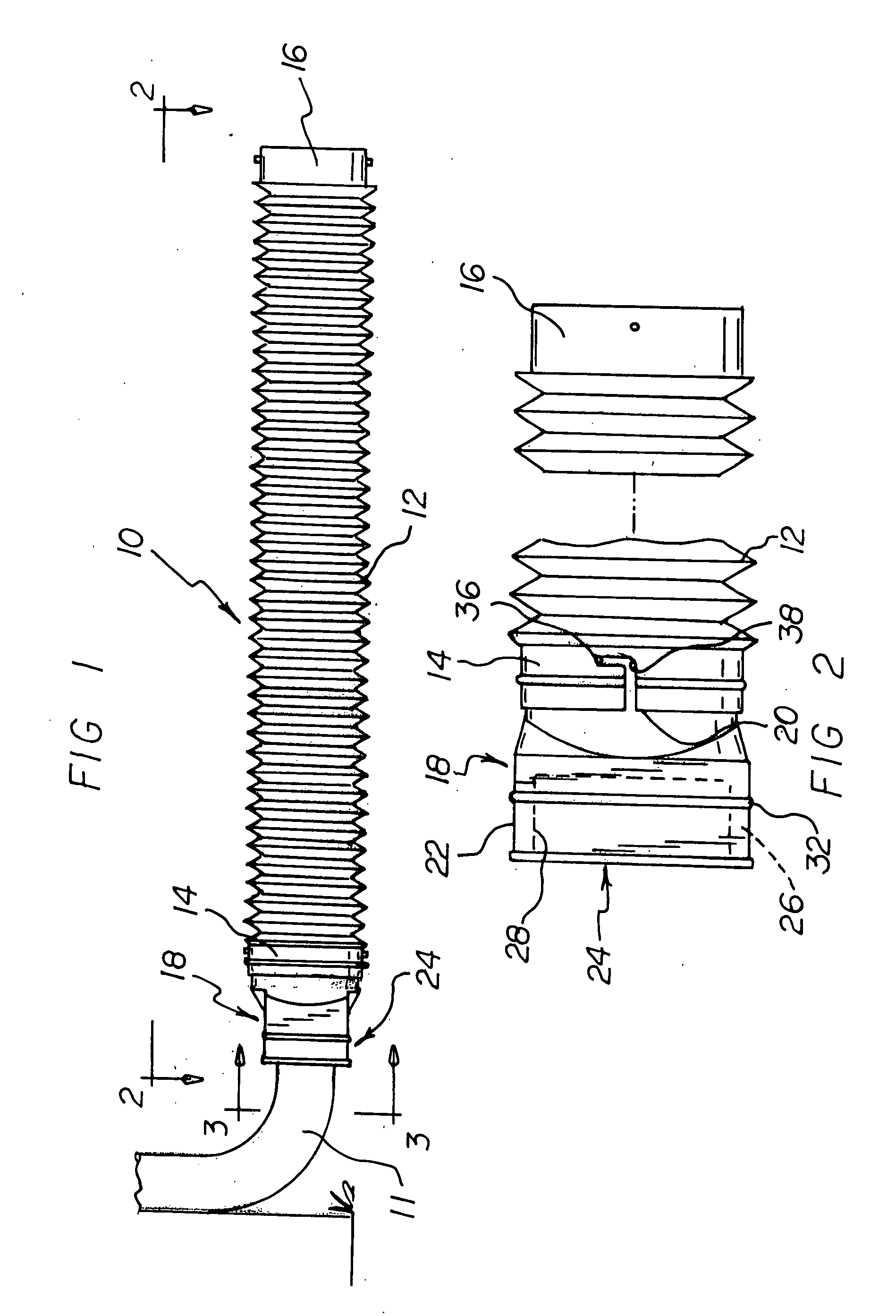 Flexible downspout connector apparatus