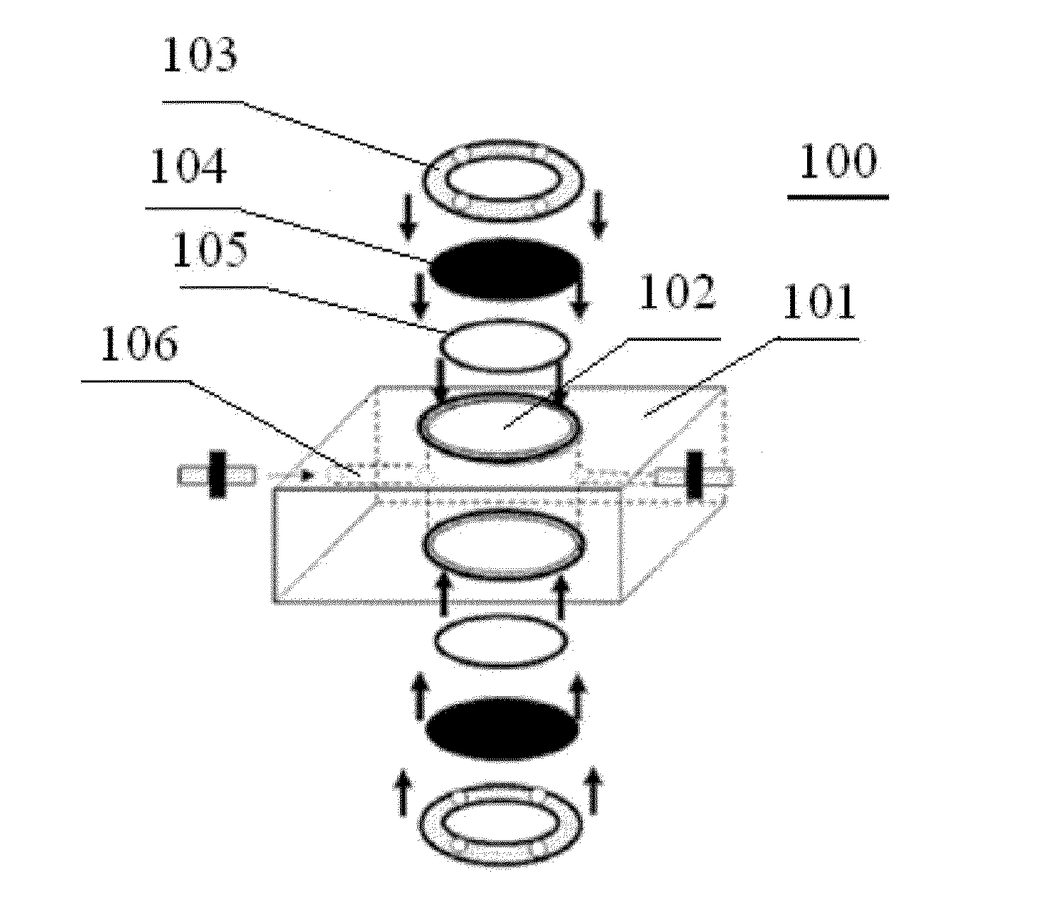 Sample chamber for laser ablation analysis of fluid inclusions and analyzing device thereof