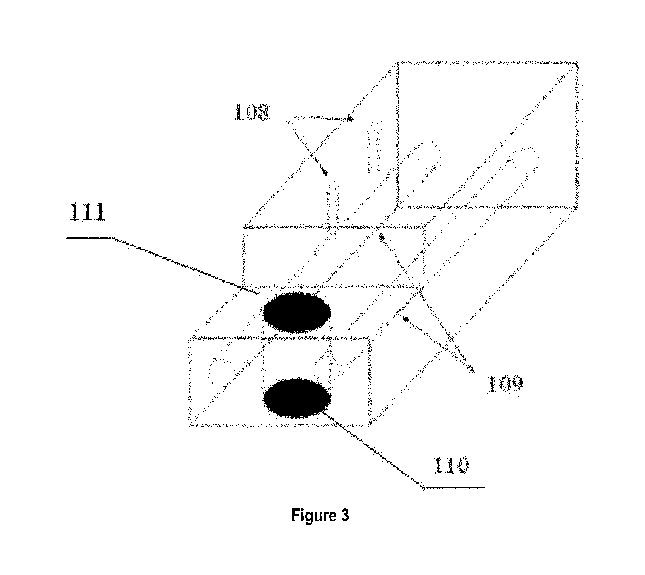 Sample chamber for laser ablation analysis of fluid inclusions and analyzing device thereof