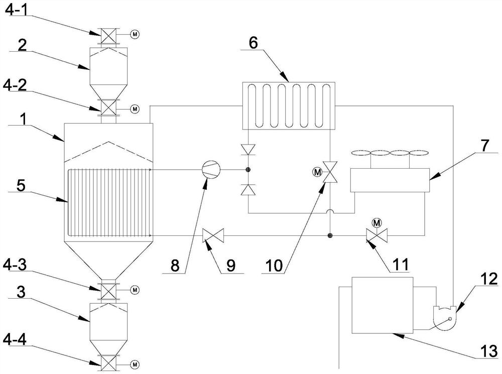 Silica gel particle ultralow-water-content high-temperature heat pump drying system and control method