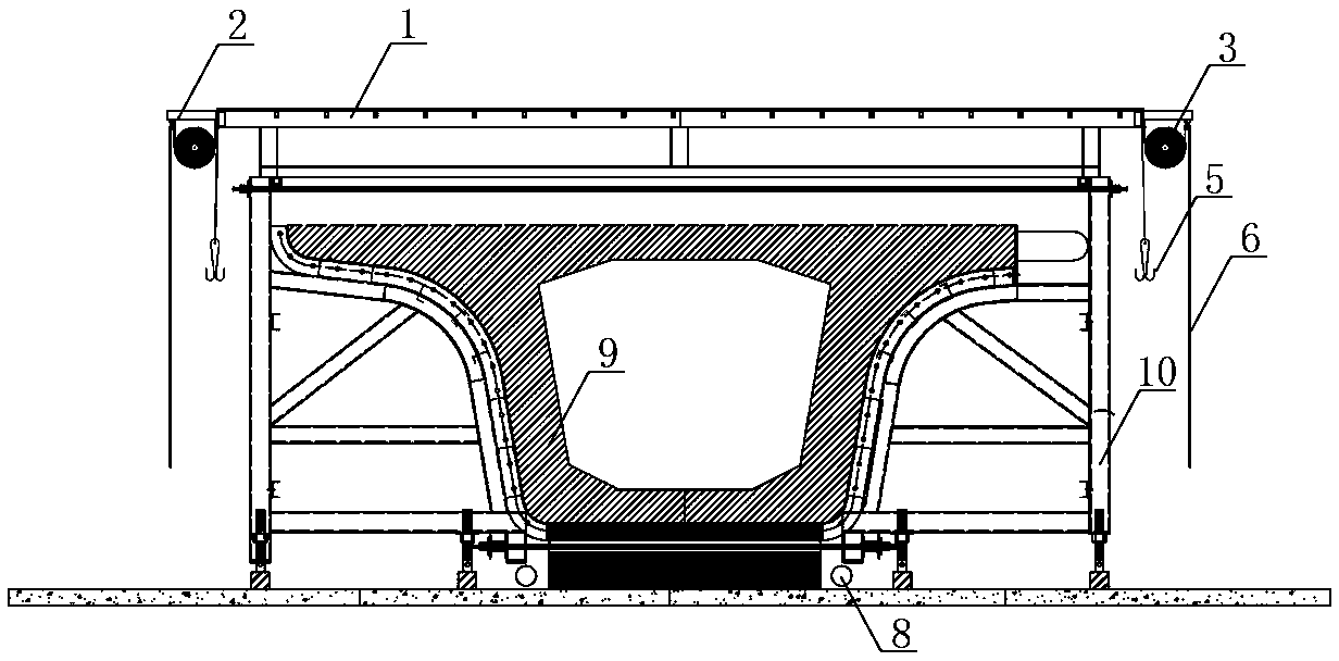 Prefabricated beam steam curing shed and construction method thereof