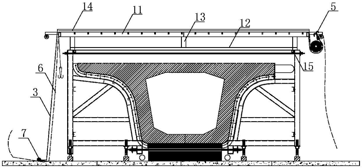 Prefabricated beam steam curing shed and construction method thereof