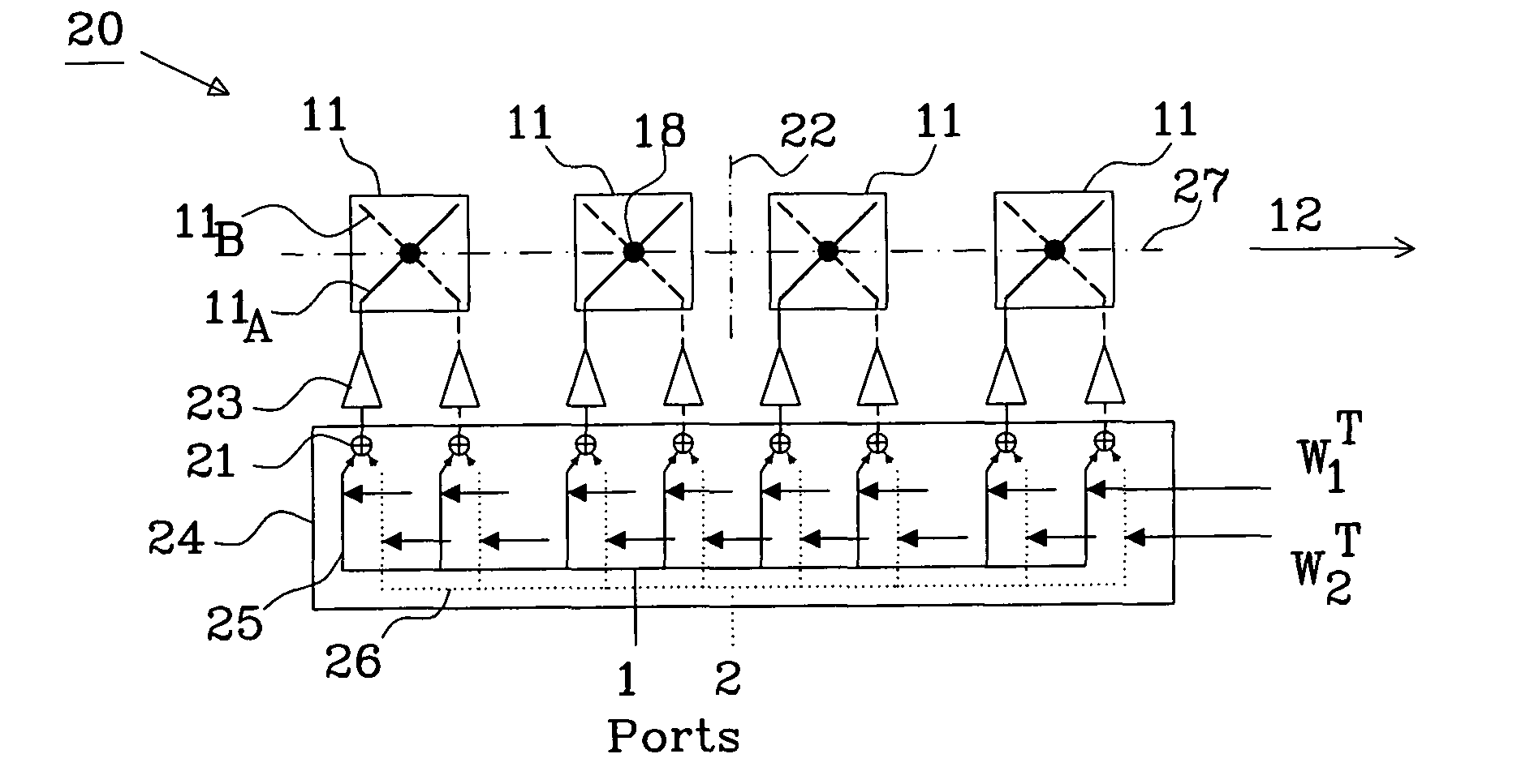 Method of designing weight vectors for a dual beam antenna with orthogonal polarizations