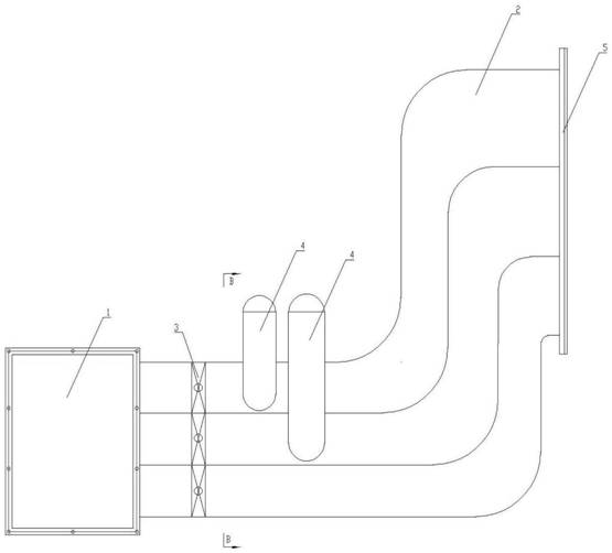 Side blowing device capable of controlling temperature sectionally