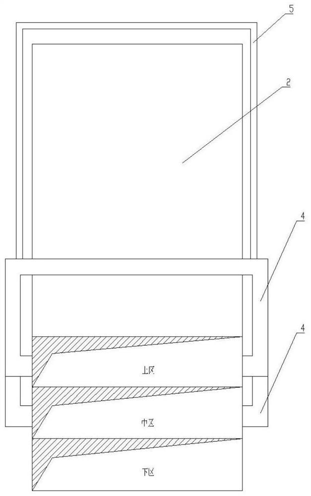 Side blowing device capable of controlling temperature sectionally