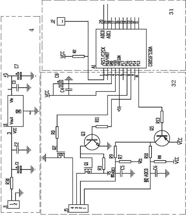 Subsection type liquid level measuring module