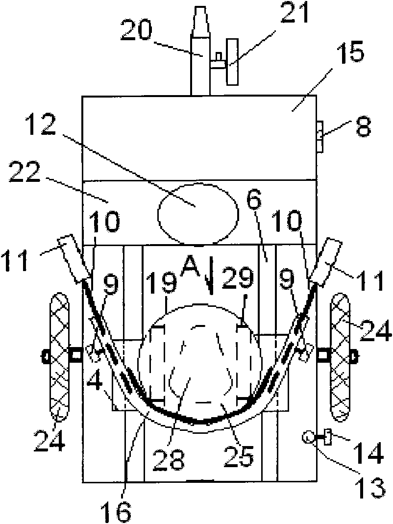 Medical rehabilitation multifunctional cart for senile patients to relieve the bowels