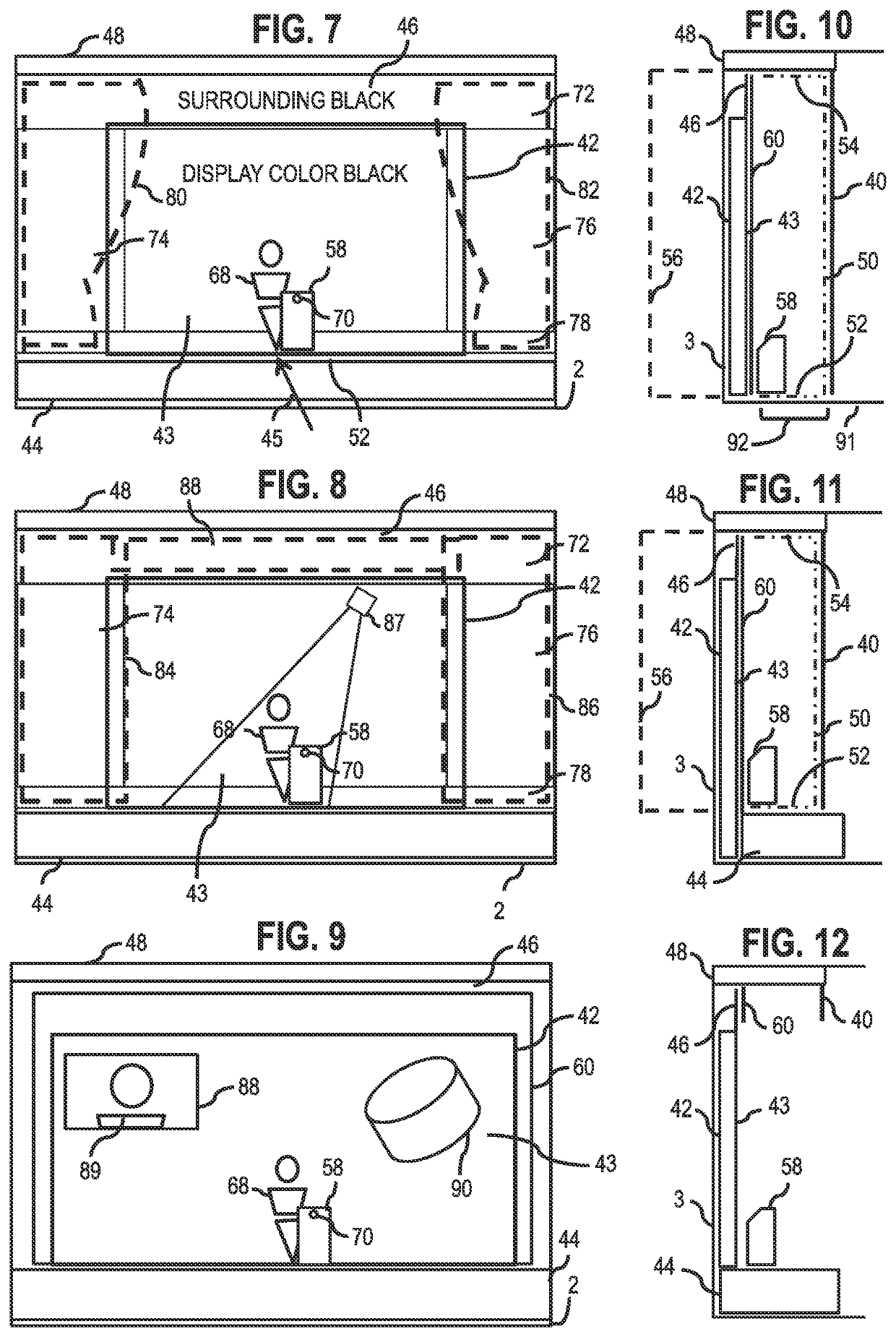 Direct view transparent communication terminals